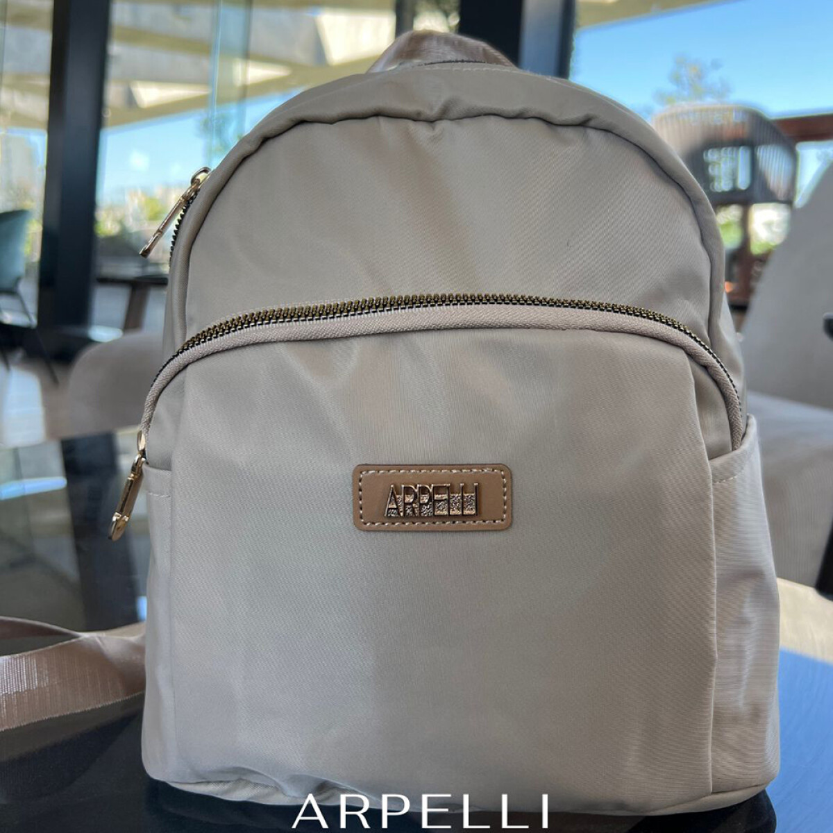 Mochila microfibra Sunshine - Beige 
