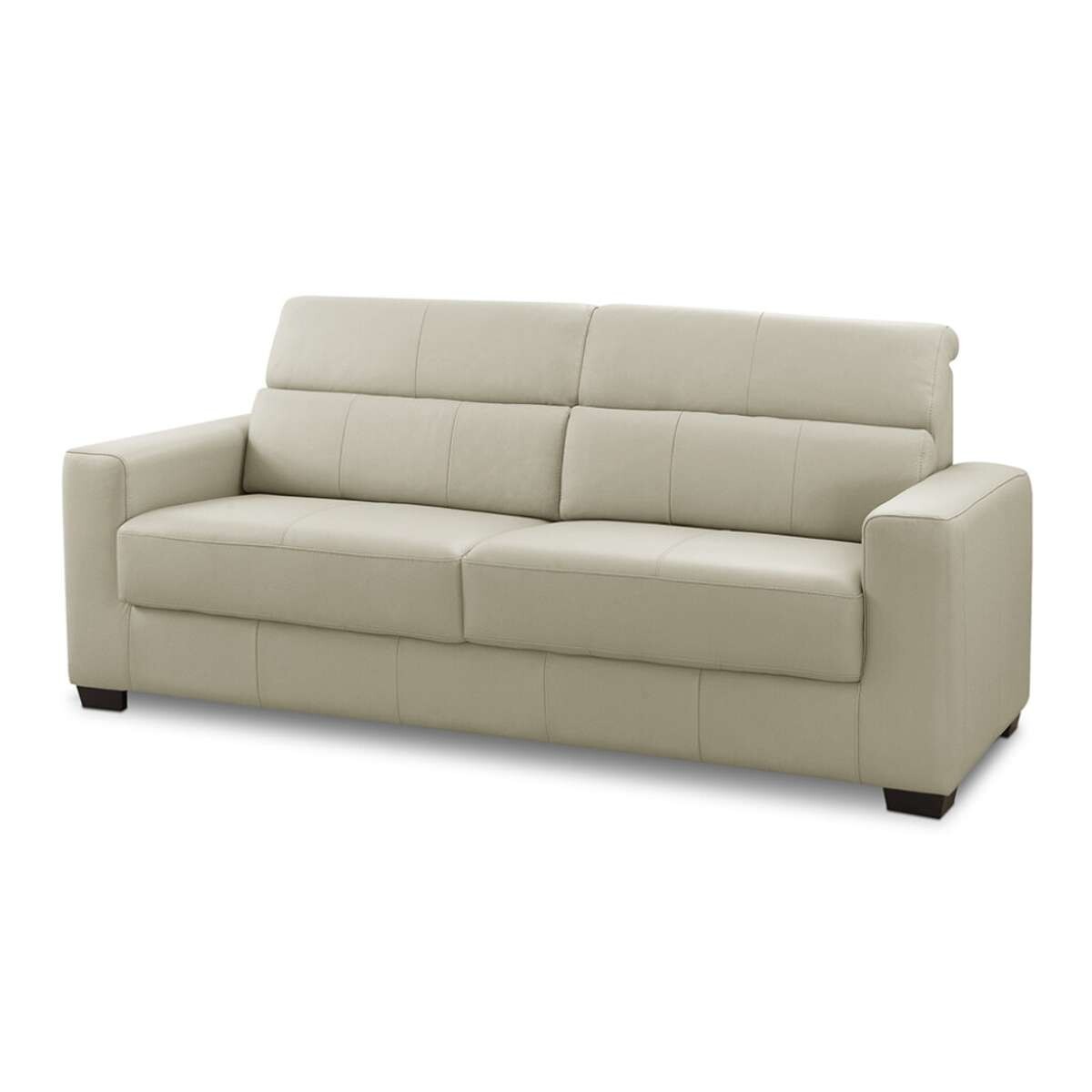 Sillon 100% Cuero 2 Cuerpos Sublime - Arena 