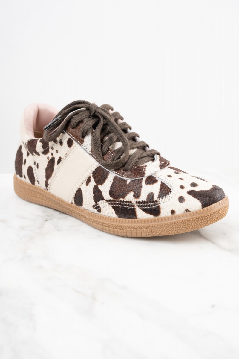 Zapatilla Pelo Vaca Marrón