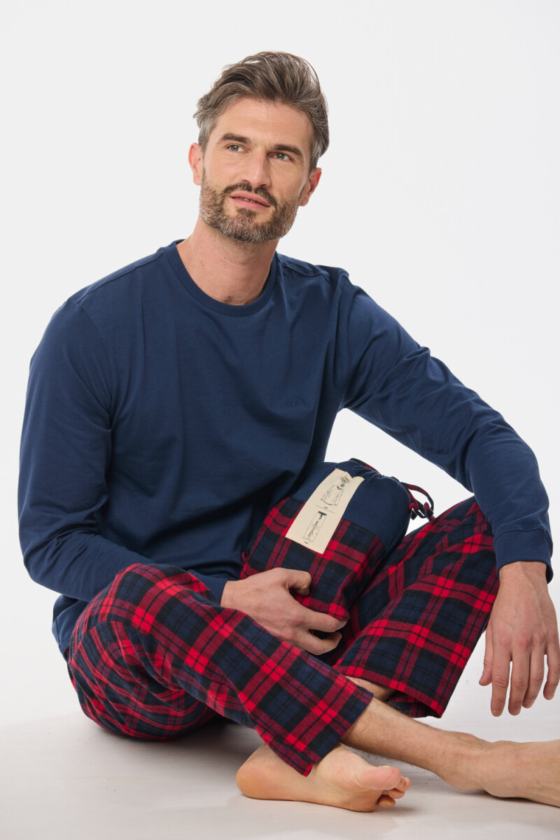PIJAMA A CUADROS - Rojo 