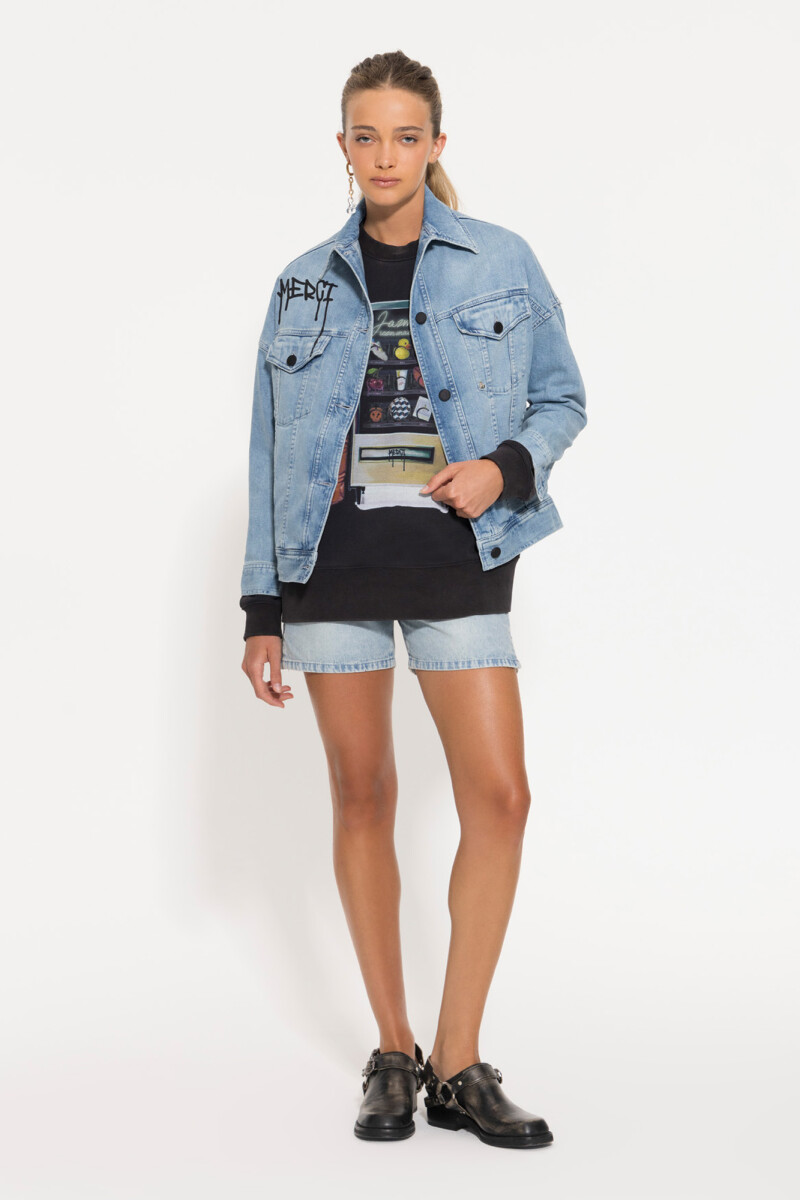 CAMPERA CHERRY DENIM Celeste