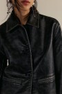 HERA VEGAN LEATHER JACKET Negro