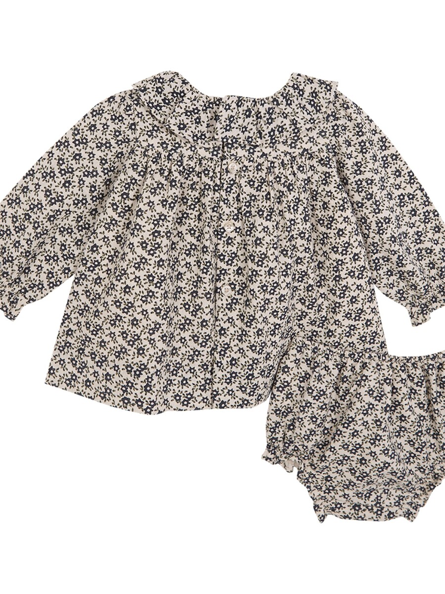 Vestido Florecitas Blanco Roto