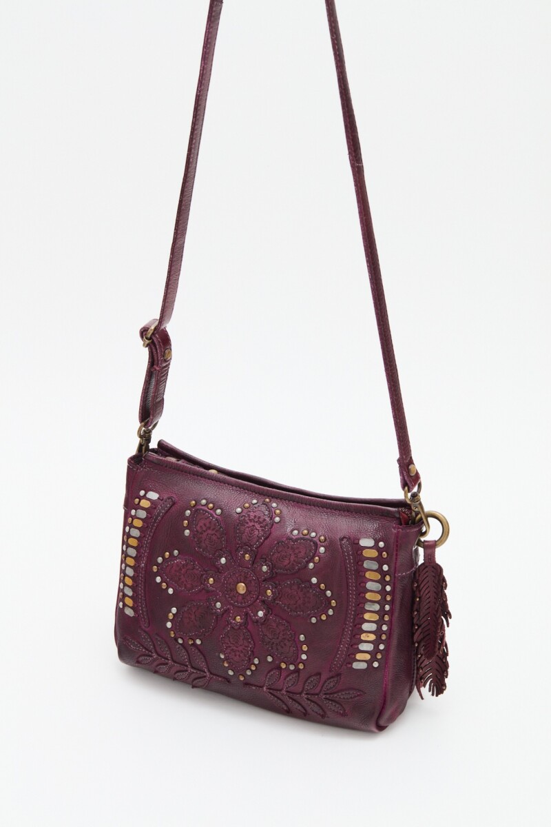 Cartera Flower Mandala Bordo
