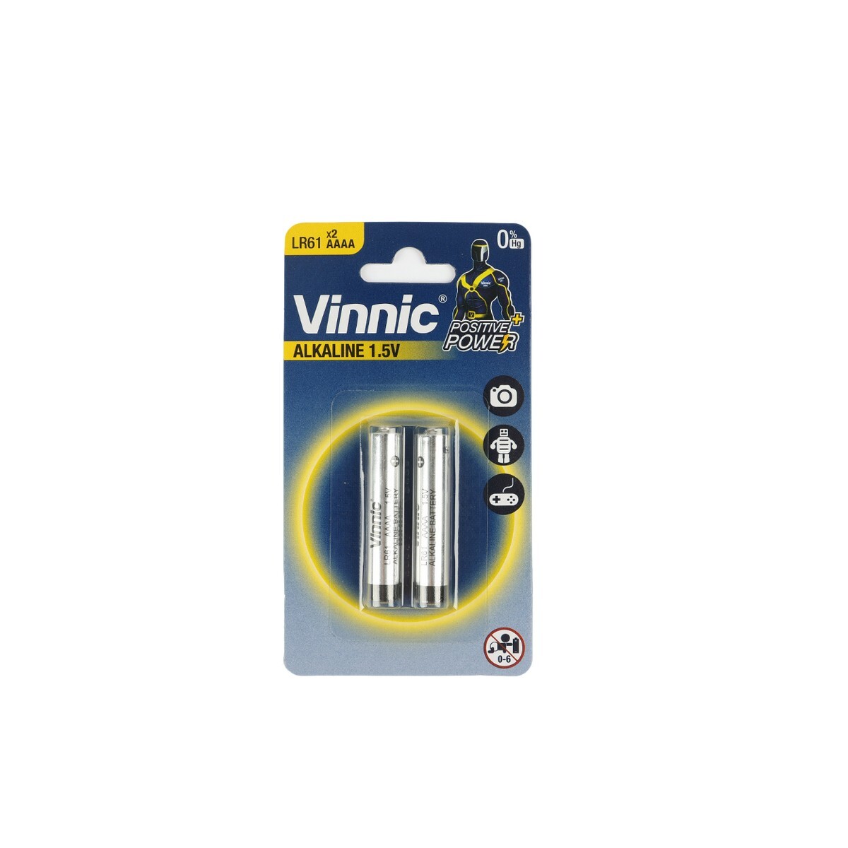 Pila AAAA alcalina 1,5V pack x2 