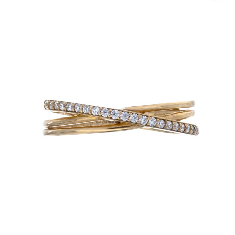 Anillo de oro 9 ktes con circonias. Anillo de oro 9 ktes con circonias.
