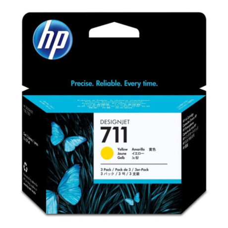 HP CZ136A 711 3PACK YELLOW 29ML T120/T520/T530/T130 UK Hp Cz136a 711 3pack Yellow 29ml T120/t520/t530/t130 Uk