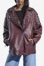 CHAQUETA FUR CATRINE Bordo