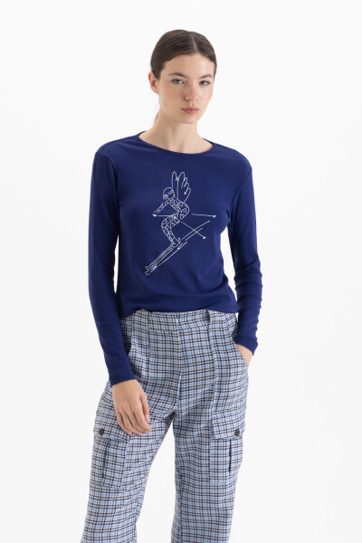 REMERA SKI Azul