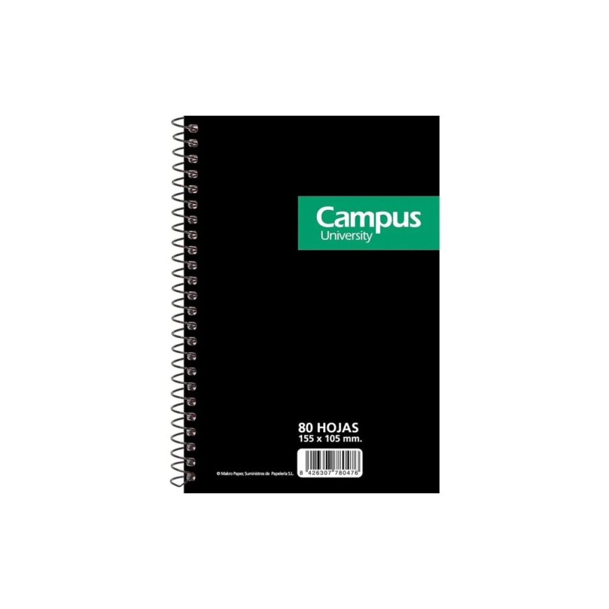 Libreta Campus cuadriculada - Negra 
