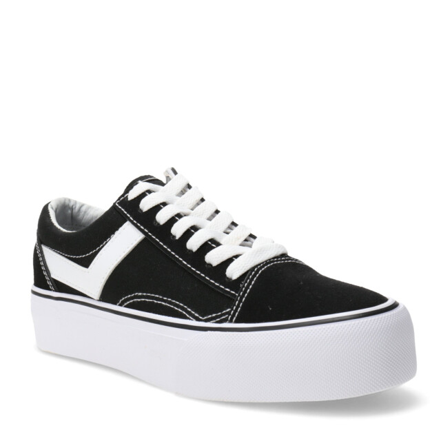 Championes de Mujer PONY Old School Plataforma Dama Negro