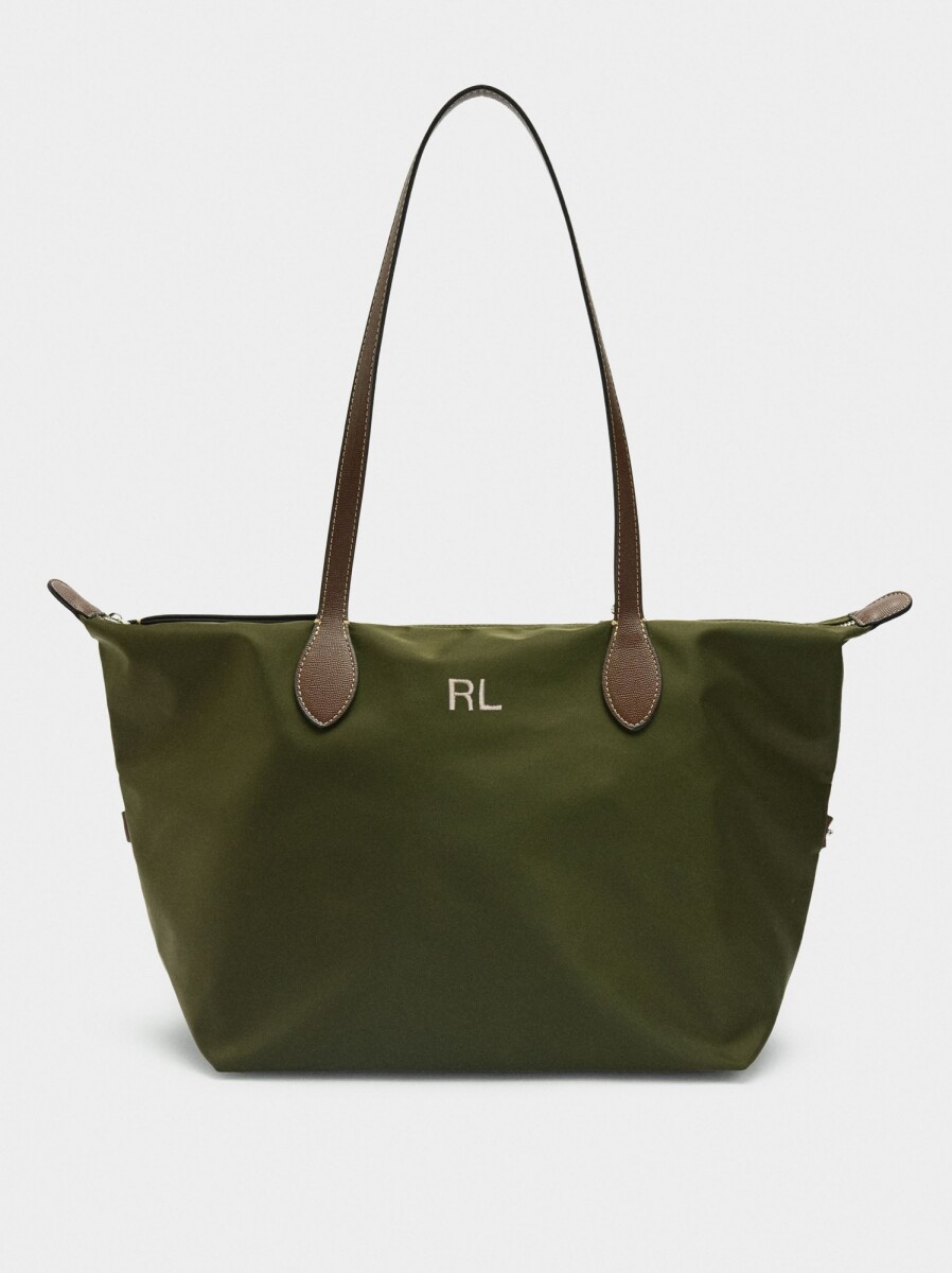 Bolso Shopper De Nylon L - caqui 
