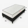 Conjunto Sommier 1 Plaza Petra Levane 14 188x78cm Con Box Conjunto Sommier 1 Plaza Petra Levane 14 188x78cm Con Box