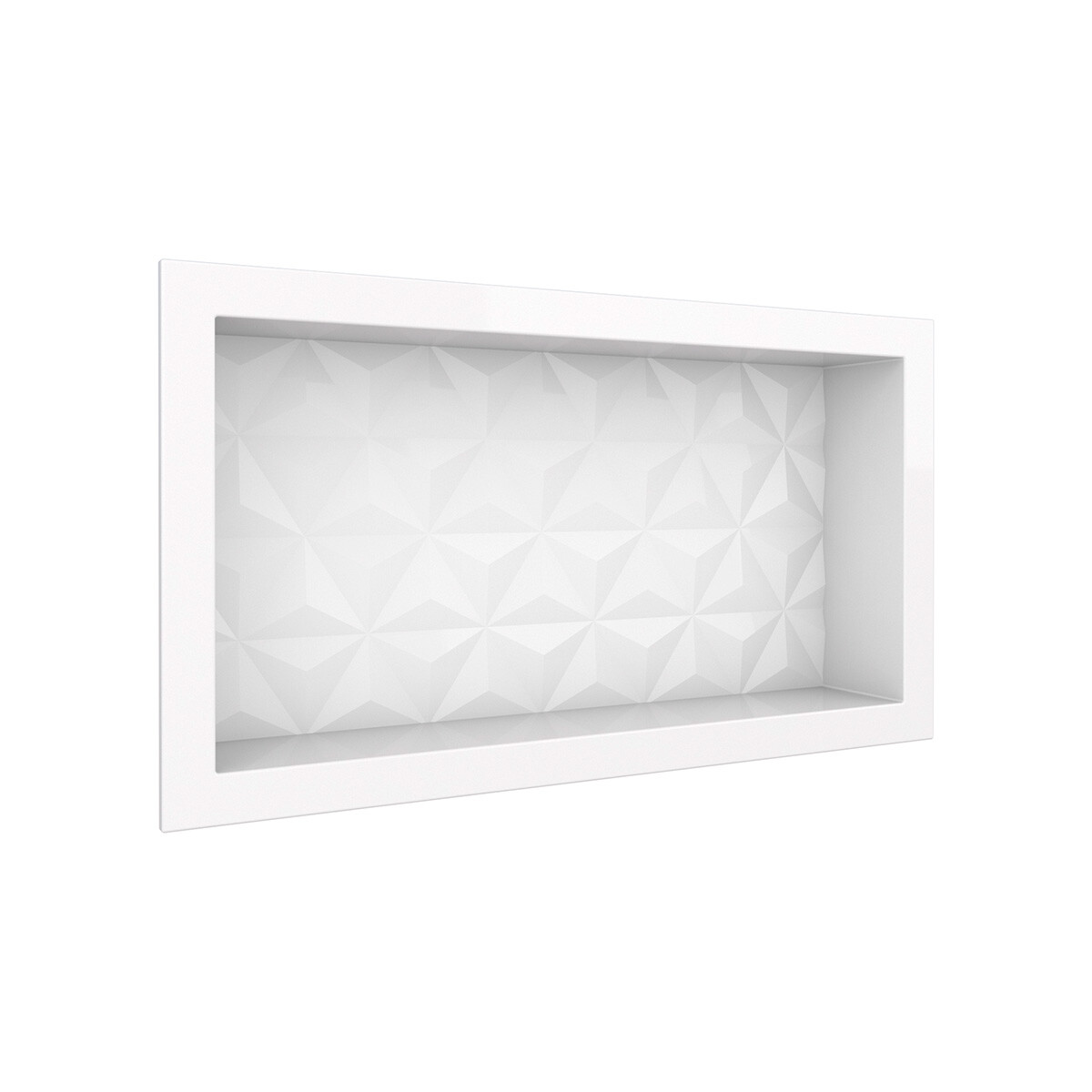 Nicho De Empotrar Para Ducha Marmol Sintetético 60x30 Cm Color Blanco 