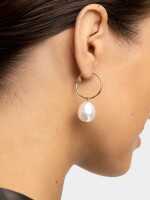 Aros Con Perlas blanco