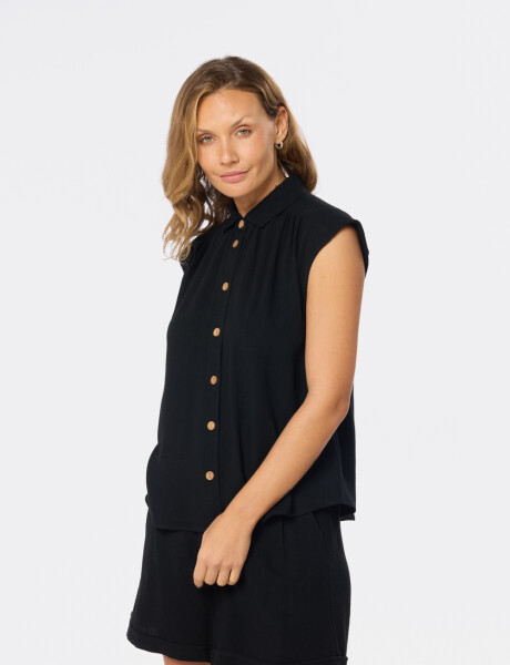CAMISA DE LINO Negro