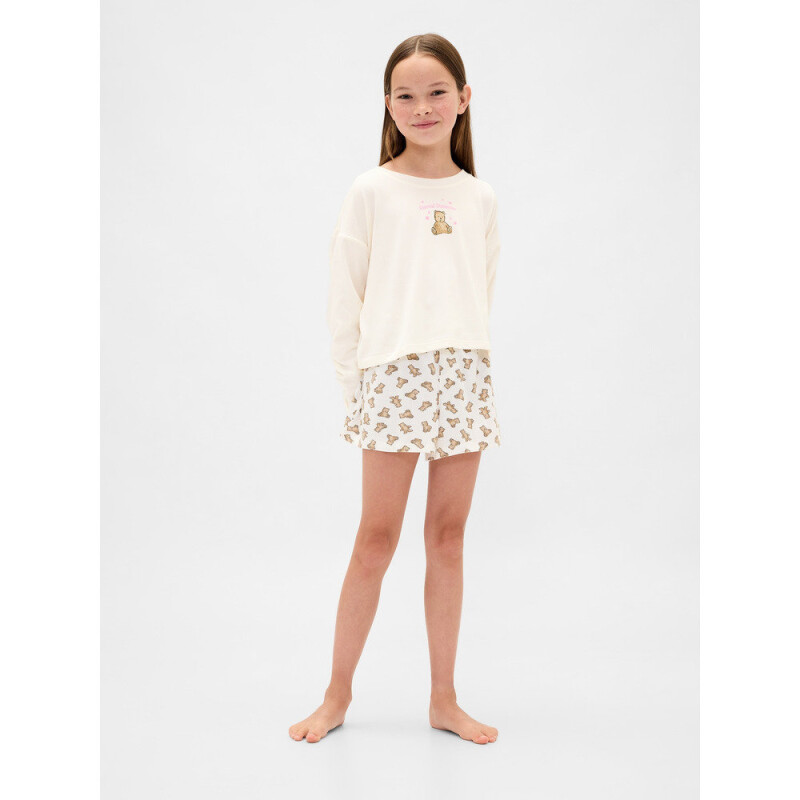 G LS SNIT SHORT PJ SET BRANNAN BROWN