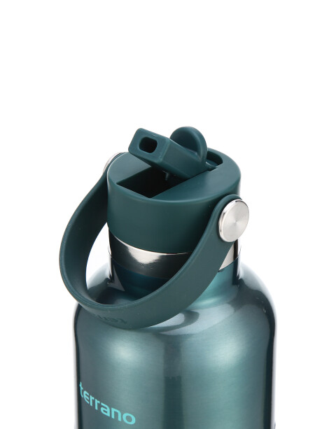 Botella Térmica con Pico 750mL. Verde Metalizado