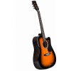 Guitarra Electroacústica Memphis 964 con ecualizador de 4 bandas y cuerdas de acero Sunburst