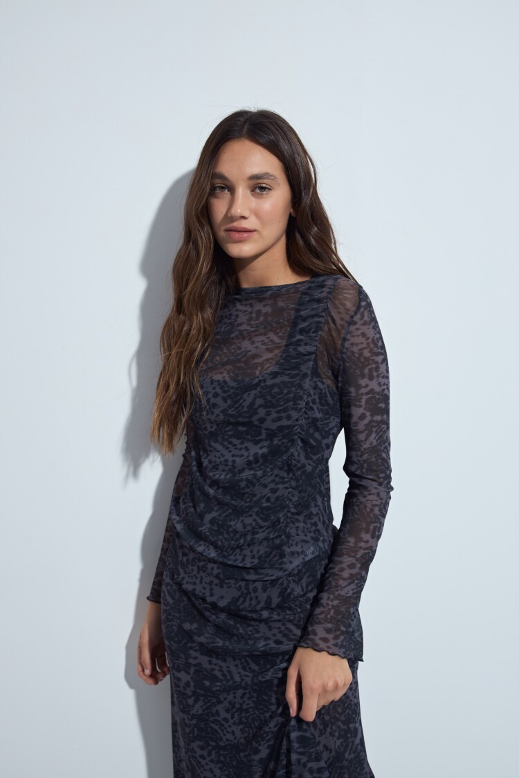 TOP PIETRO Animal Print