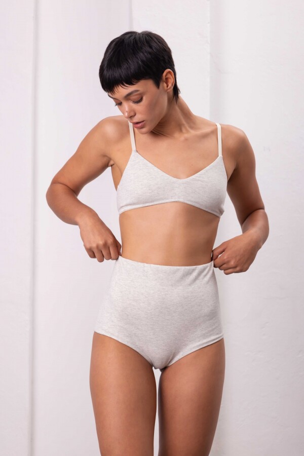 Culotte Lana Algodón – Doble tela y diseño sin elásticos Gris