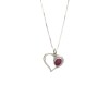 Conjunto Corazon de Rubi- Plata 925 - Piedra Rubi- CJ3047 Conpiedra