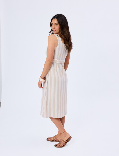 Vestido lino rayado Emanuela Vestido lino rayado Emanuela