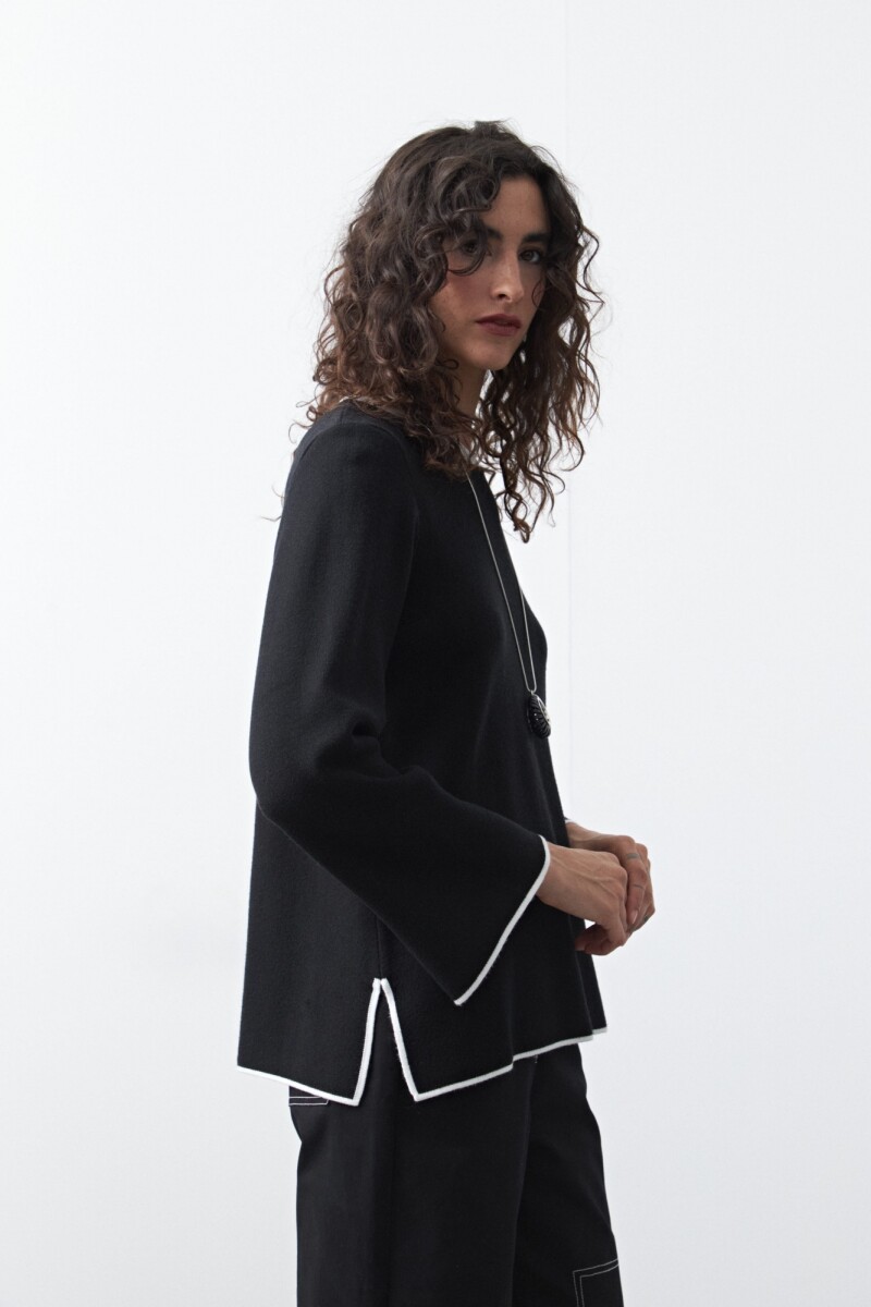 SWEATER GENARO Negro/Blanco