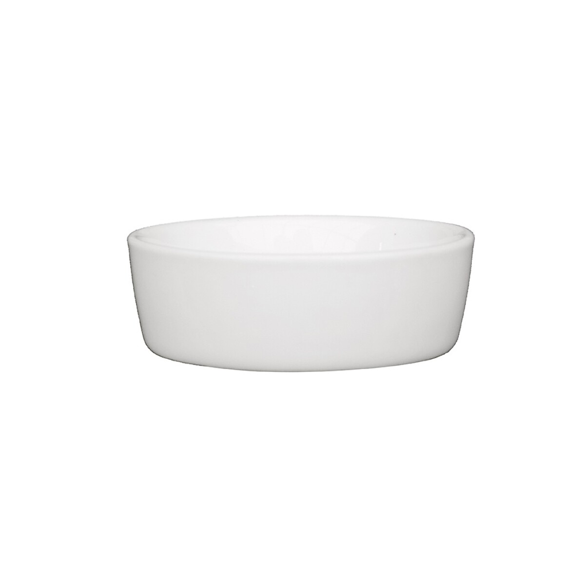 RAMEQUIN REDONDO D5x1.5CM PORCELANA BLANCO 