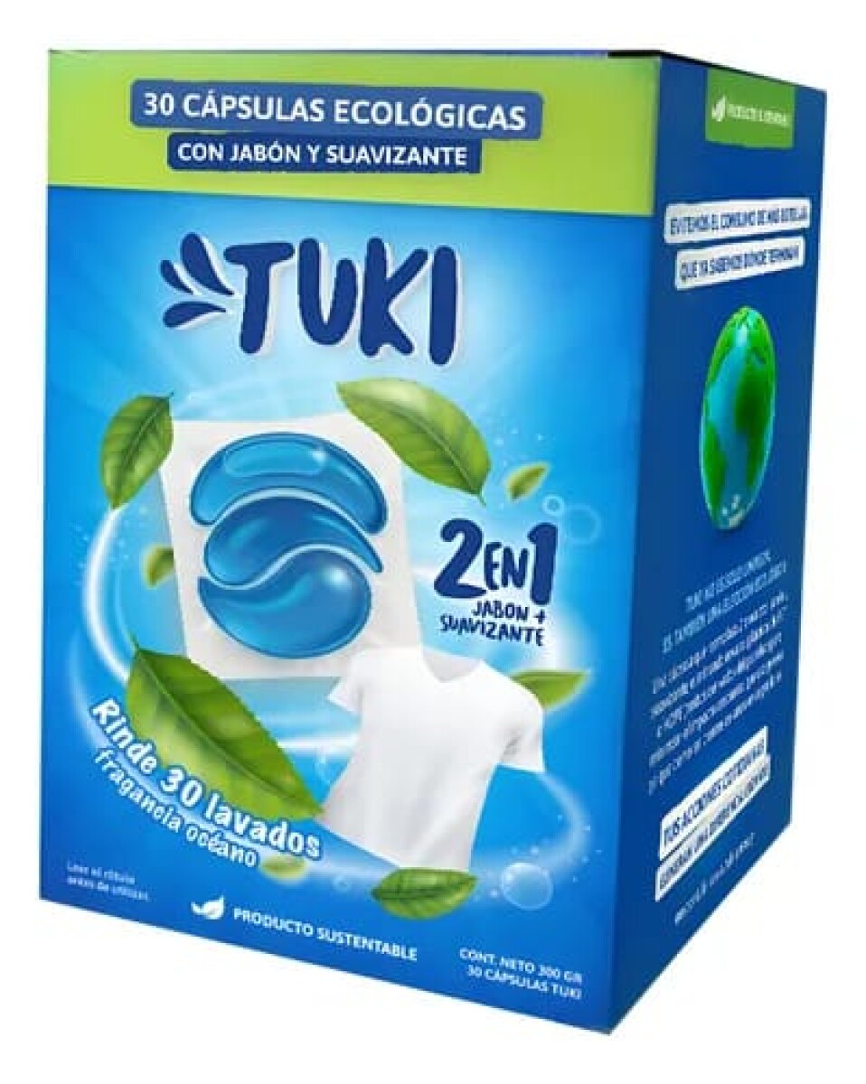 Cápsulas ecológicas para lavarropa TUKI X 30 unidades 