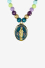 Collar de madera Multicolor