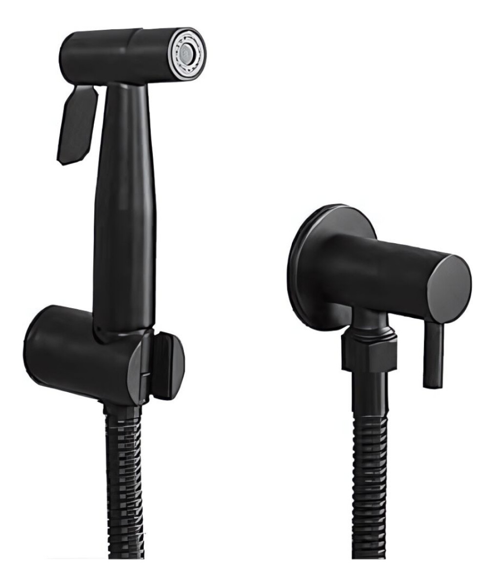 Monocomando Ducha Higiénica Para Bidet Negro Mate 
