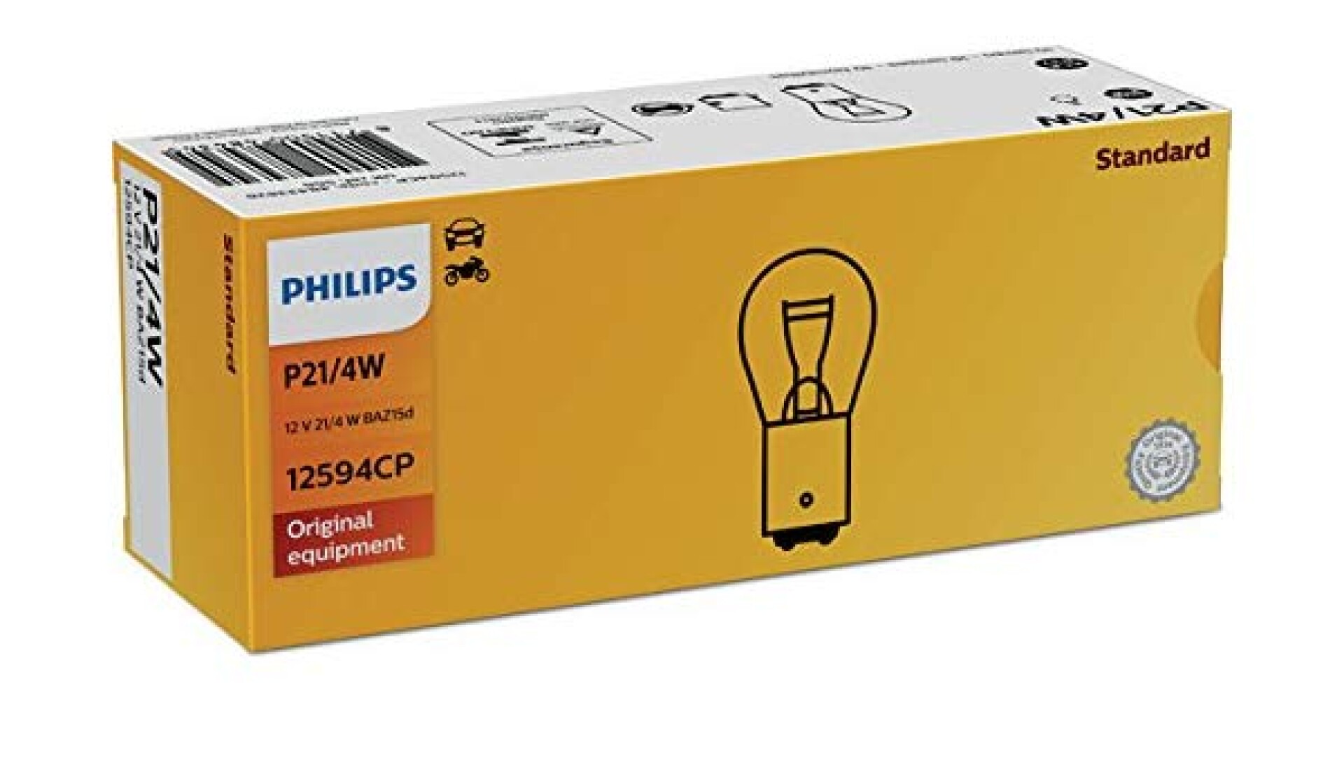 LAMPARA - 12V 21/4W BAZ15D = 03391 PHILIPS 