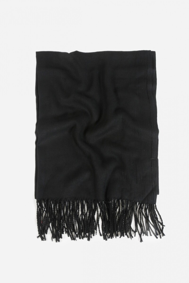 Pashmina flecos negro