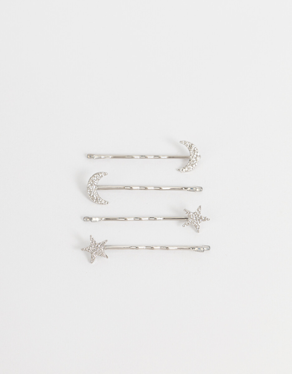 Set De Horquillas Luna & Estrellas 