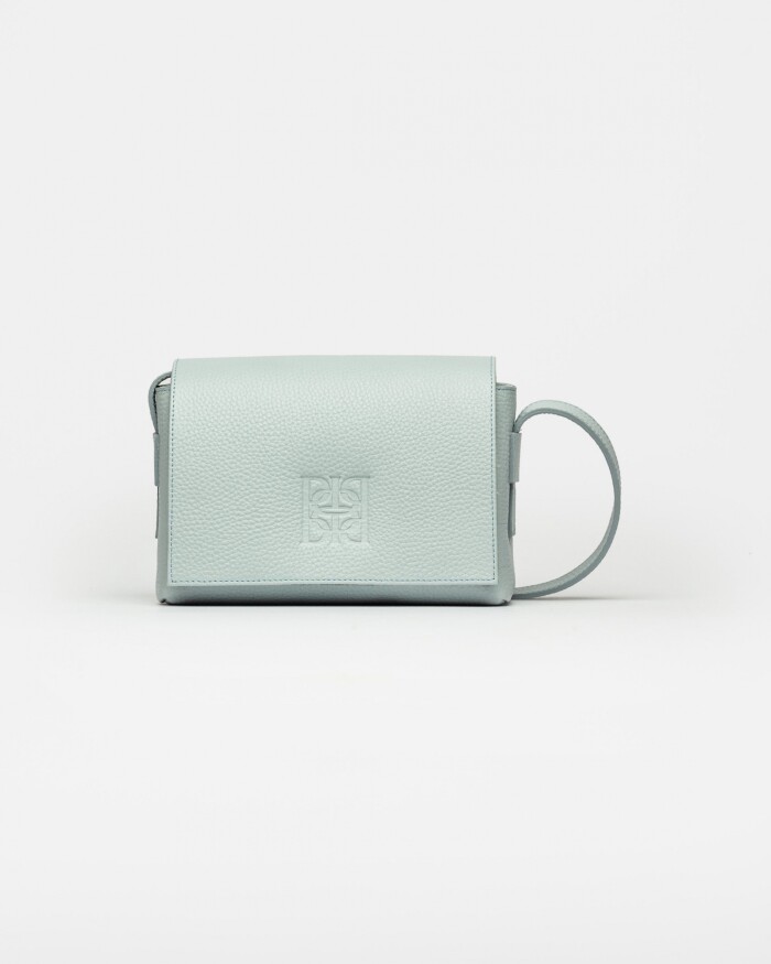 Mini bag Hana en cuero graneado Pearl Blue