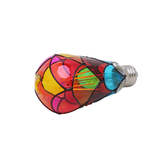Lámpara ST64 6W E27 tipo vitral multicolor IX4394