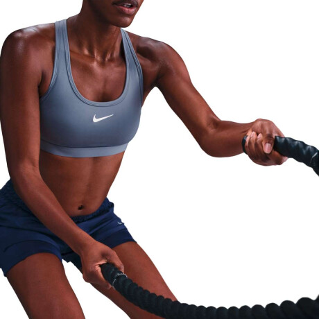 Top Nike Dri-Fit Swsh Med Spt de Mujer Azul