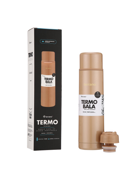 Termo Bala 750ML Metalizado Oro