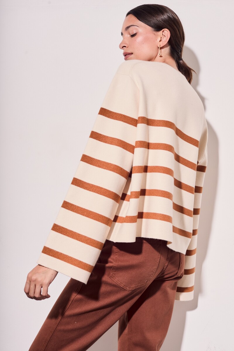 Sweater Rayado Camel