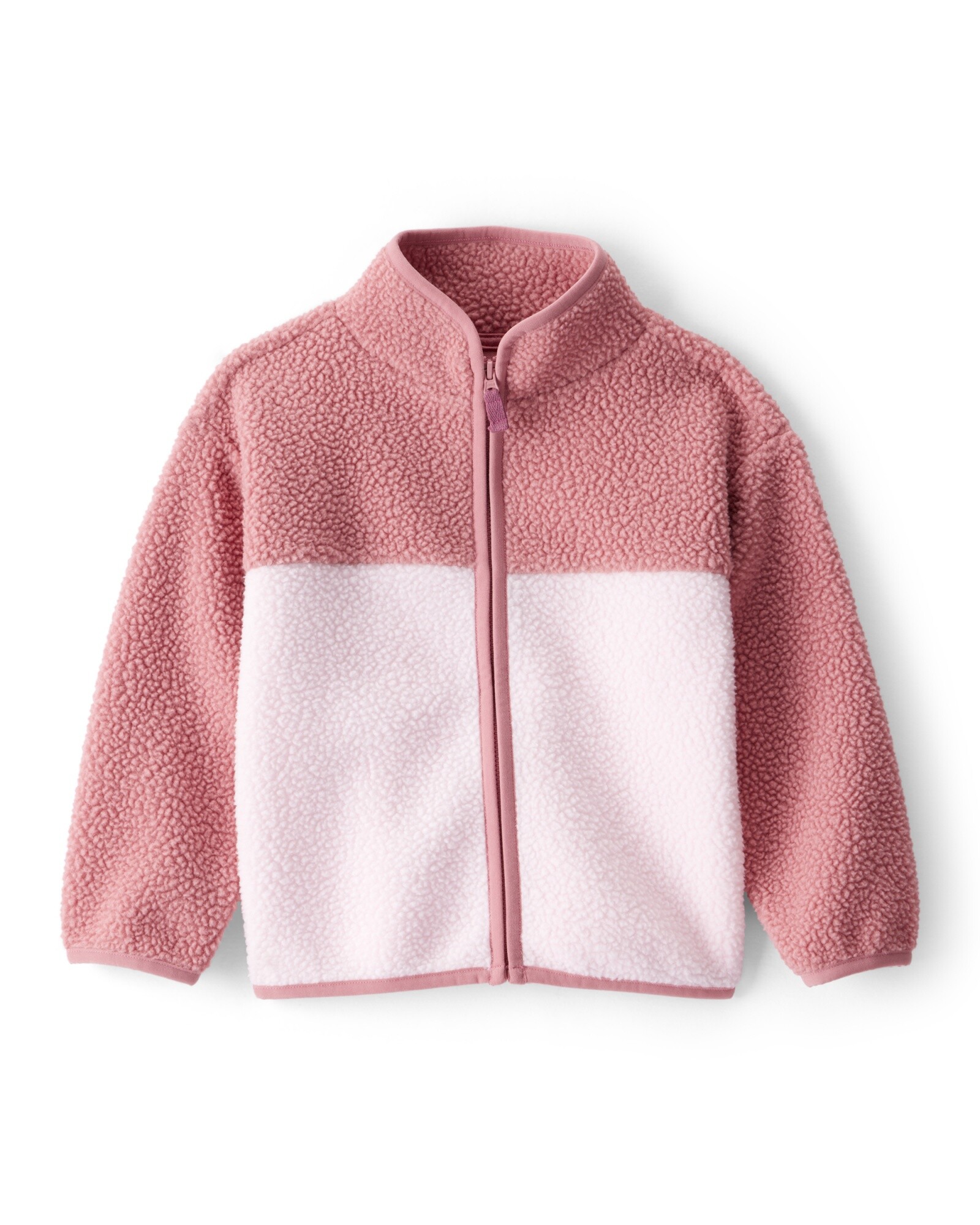 Campera de polar, diseño colorblock Sin color
