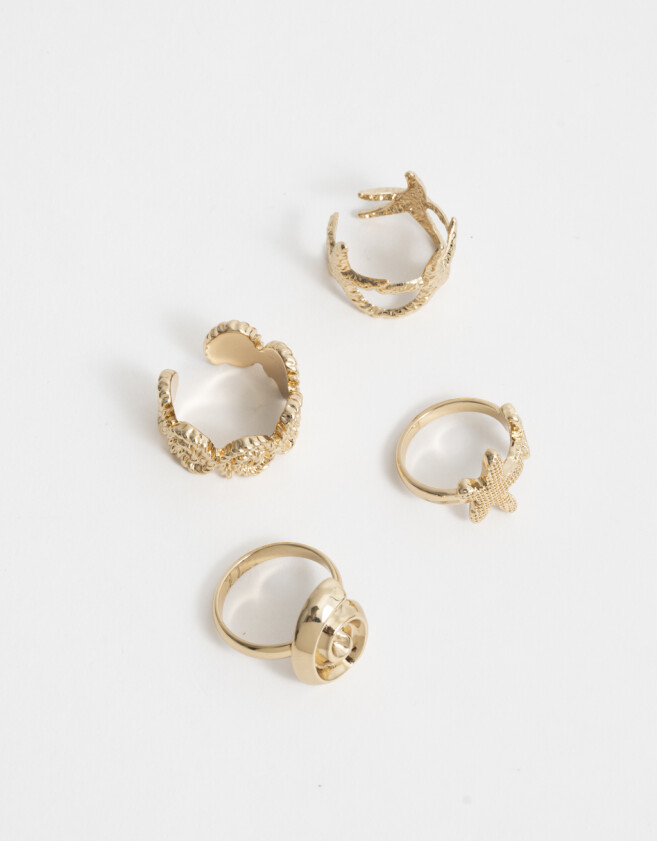 Sets Anillos Beach Set De Anillos Playa - Dorado