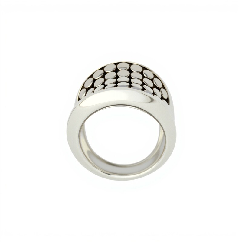 Anillo Puntos-Plata 925 Inflada-Sin Piedra-AN3121 sinpiedra