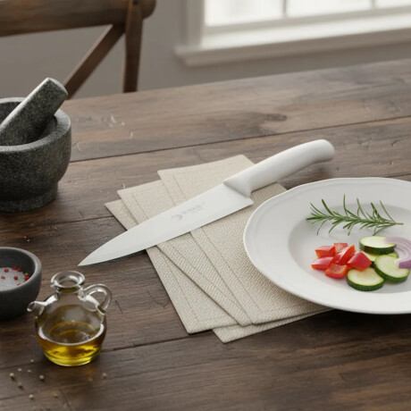 Cuchilla de Cocina 33Cm en Acero Inoxidable Durafio Di Solle Blanco