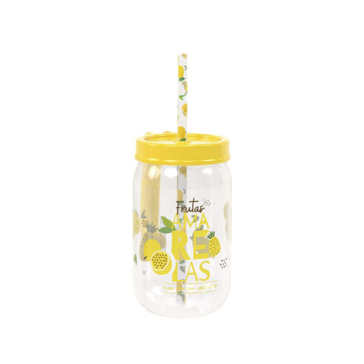 Taza con Tapa y Sorbito Frutas 580 ml - Anana 