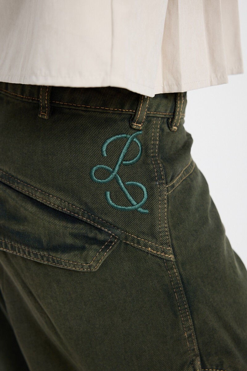 Jean Task Verde Washed