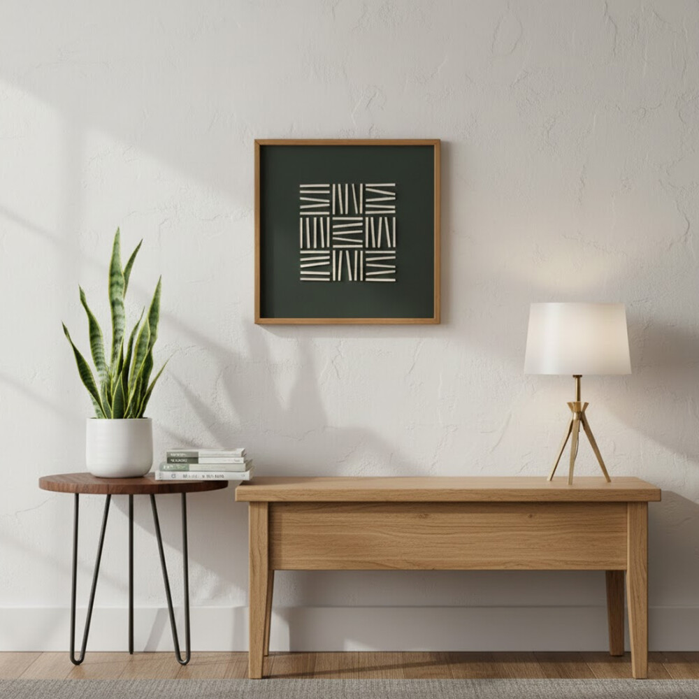 CUADRO DECORATIVO MADERA MACIZA 62 Cm x 62 Cm - LÍNEA RÚSTICA N°1