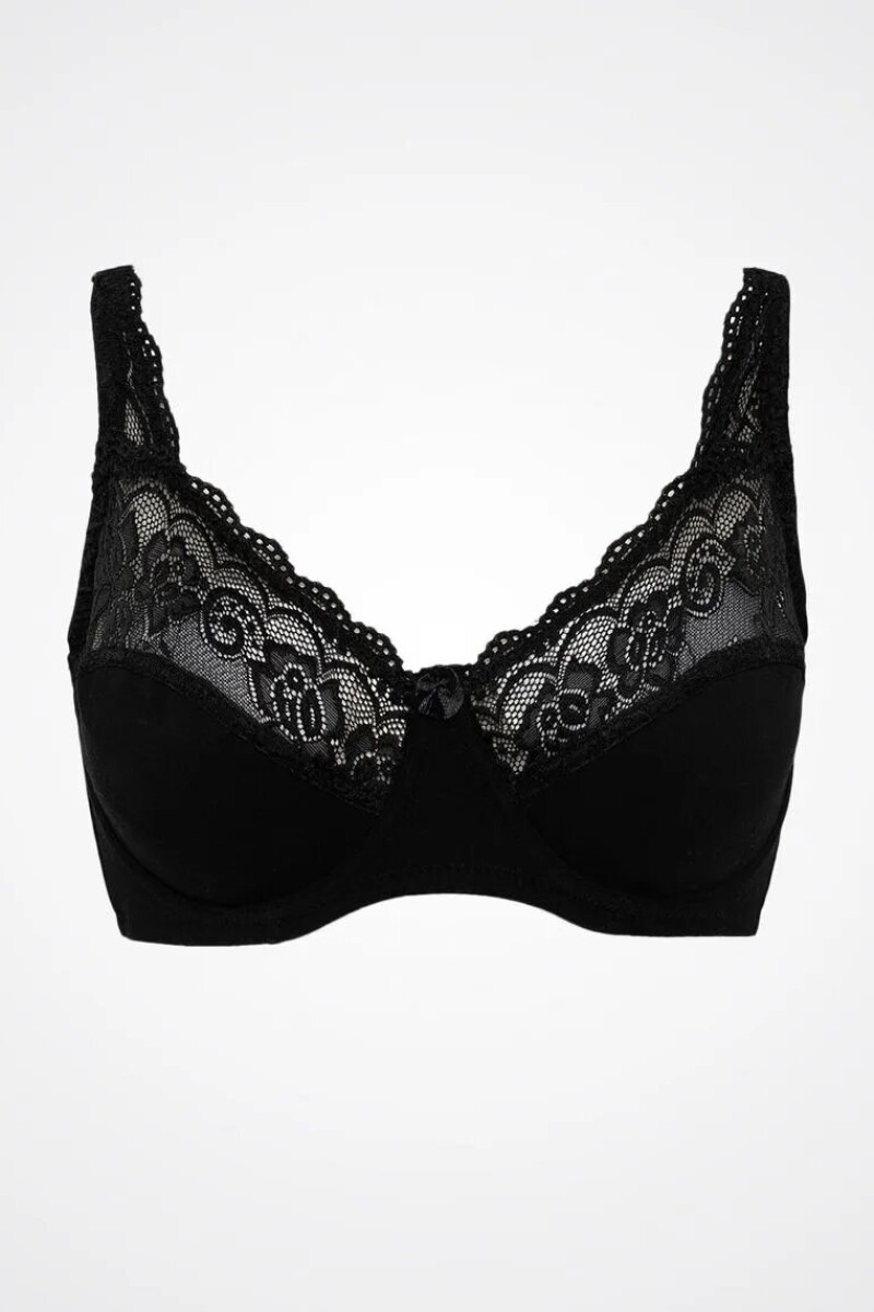 Soutien algodon y lycra Negro
