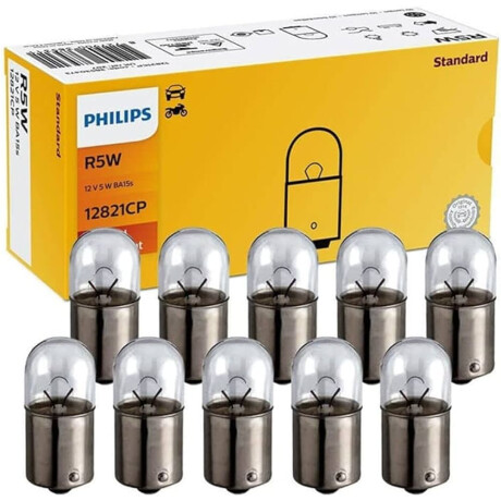 LAMPARA COMBO PACK 10 LAMPARA PHILIPS 12V 5W 1POLO LAMPARA COMBO PACK 10 LAMPARA PHILIPS 12V 5W 1POLO