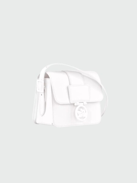 Longchamp -Cartera de cuero con solapa, Box-trot Negro con Logo